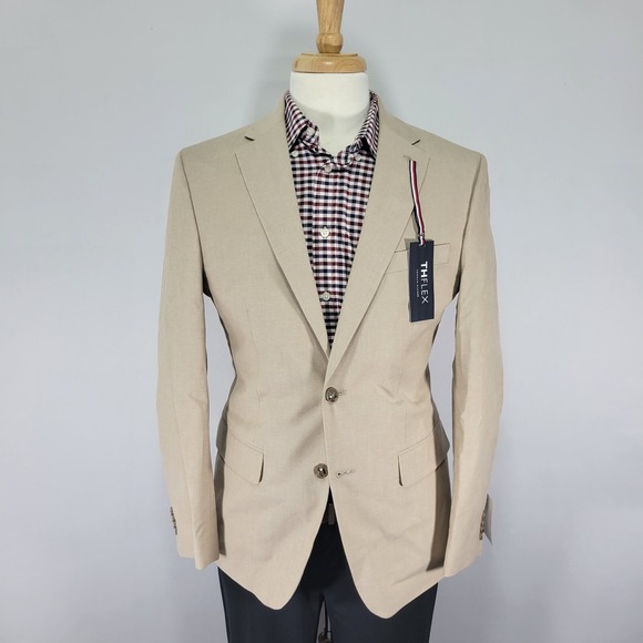Tommy Hilfiger Men's Sport Coat Blazer Two Button CONRAD‎ Cotton Blend 40R NEW - Picture 1 of 16